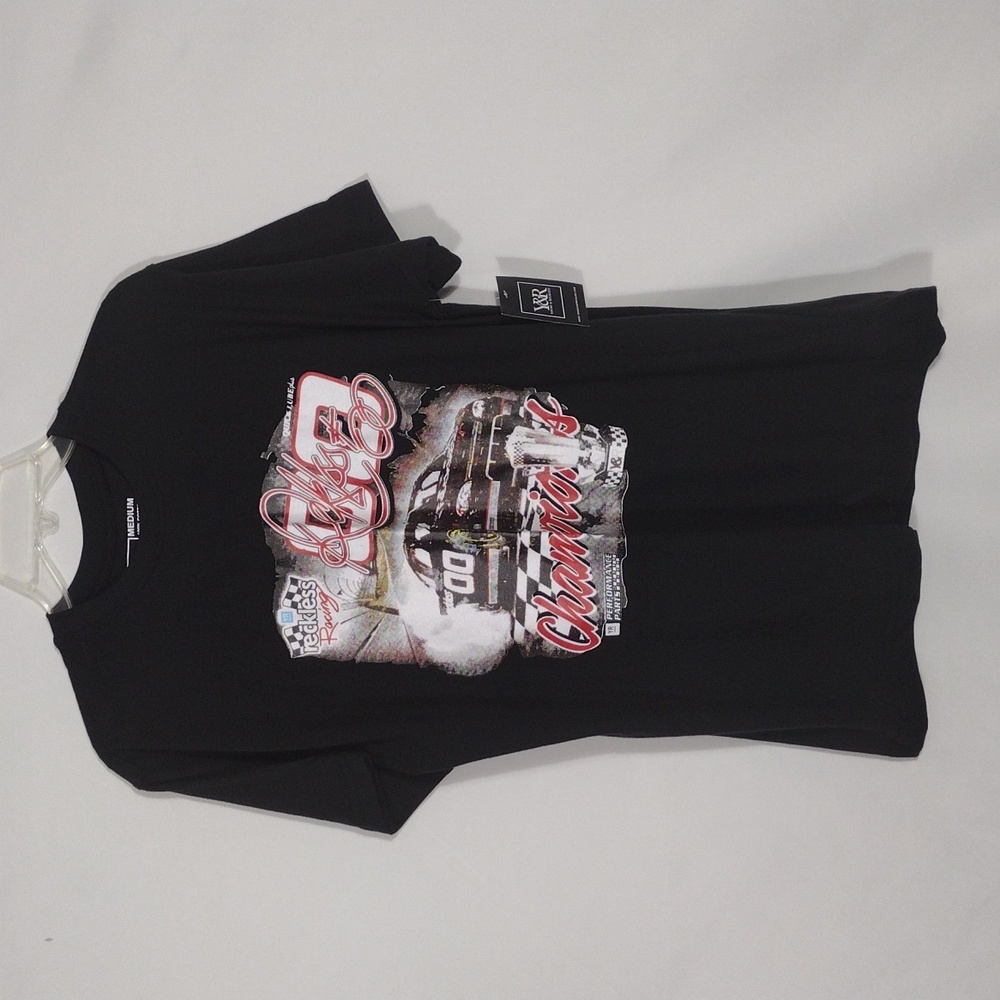 NWT Young & Reckless Racing Black Cotton Tee Mens Size Small